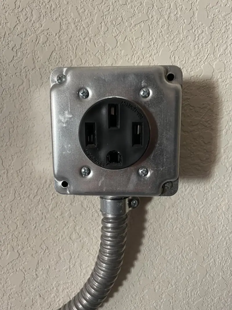 NEMA 14-50 outlet installed for Electrical Panel Upgrade in Sioux Center